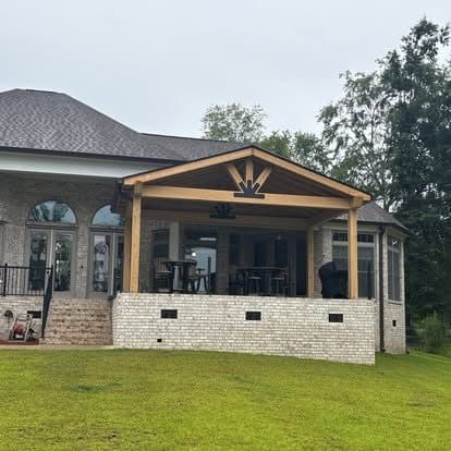 Outdoor lounge built by Nailed It Roofing & Renovations